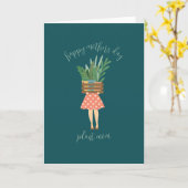 Bonne carte mère Plante de la fête des mères (Fleur jaune)