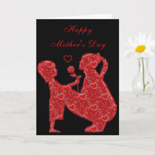 Bonne carte mère's Day Cadeau enfant pour maman