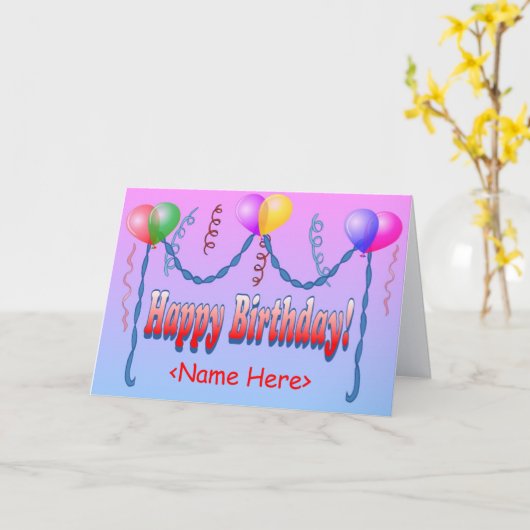 Bonne carte Modèle d'anniversaire (Fleur jaune)
