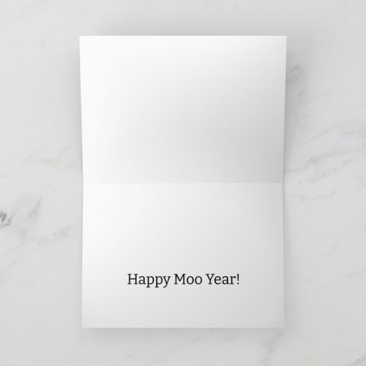 Bonne carte Moo Année (Intérieur)