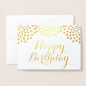 Bonne carte or Foil Anniversaire (Devant avec enveloppe)