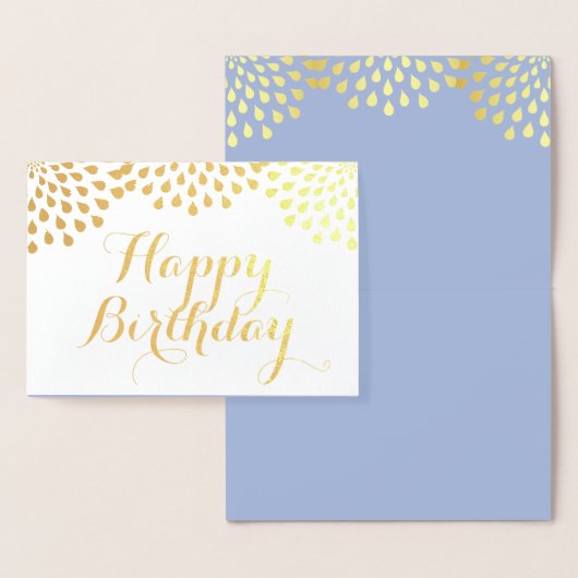 Bonne carte or Foil Anniversaire (Affichage)