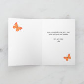 Bonne carte papillon 50e anniversaire de verdure (Intérieur)