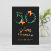 Bonne carte papillon du 50e anniversaire du Mariag (Debout devant)