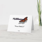 Bonne carte papillon Monarque Fête des Mères (Dos)