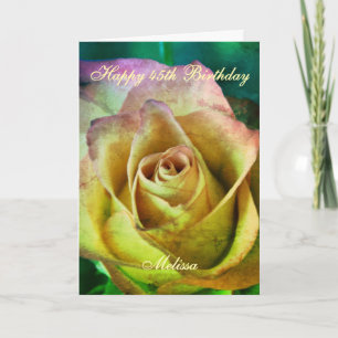 Bonne carte personnalisée Rose anniversaire