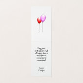 Bonne carte pliée de ballons d'anniversaire (Inside Unfolded)