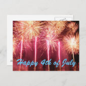 Bonne carte postale 4 juillet (Devant / Derrière)