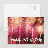 Bonne carte postale 4 juillet (Devant / Derrière)