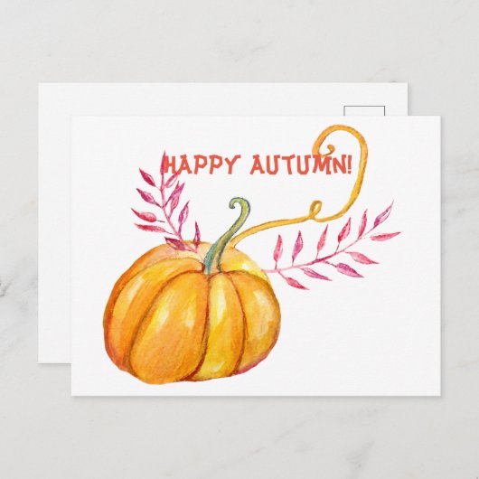 Bonne carte postale Automne (Devant / Derrière)