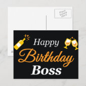 Bonne carte postale Boss Anniversaire (Devant / Derrière)