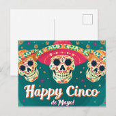 Bonne carte postale Cinco de Mayo (Devant / Derrière)