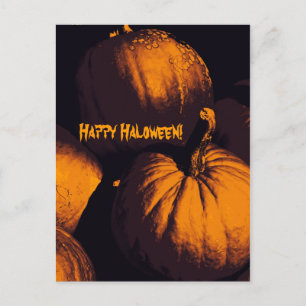Bonne carte postale citrouille halloween effrayant