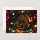 Bonne carte postale couleur marron de Noël (Devant / Derrière)