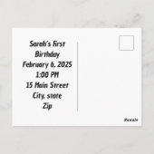 Bonne carte postale d'anniversaire (Dos)