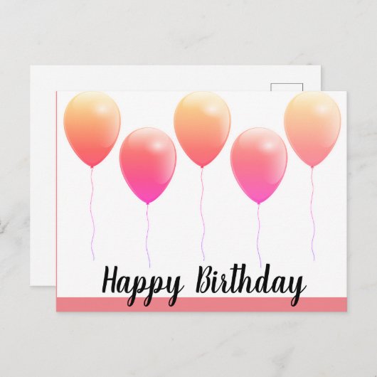 Bonne carte postale d'anniversaire (Devant / Derrière)