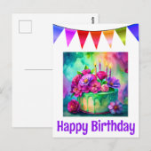 Bonne carte postale d'anniversaire (Devant / Derrière)