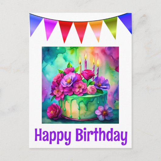 Bonne carte postale d'anniversaire (Devant)