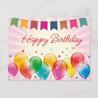 Bonne carte postale d'anniversaire