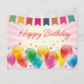 Bonne carte postale d'anniversaire (Devant)