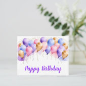 Bonne carte postale d'anniversaire (Debout devant)