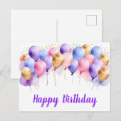 Bonne carte postale d'anniversaire (Devant / Derrière)