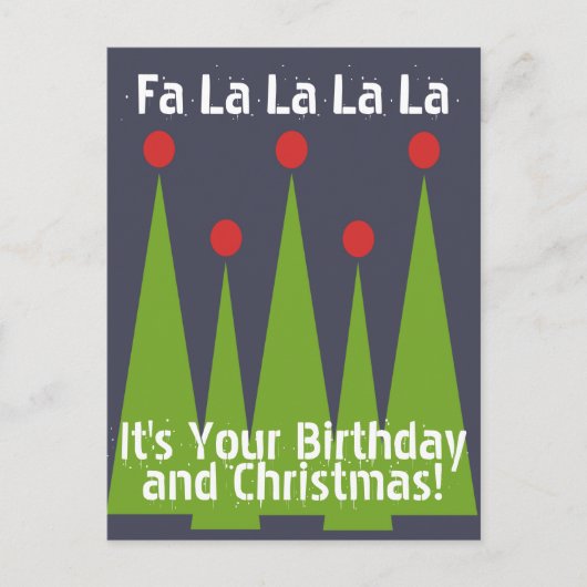 Bonne carte postale d'anniversaire et de Noël (Devant)