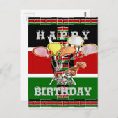 Bonne carte postale d'anniversaire Modèle horizont (Devant / Derrière)