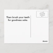 Bonne carte postale d'anniversaire pour dentistes (Dos)