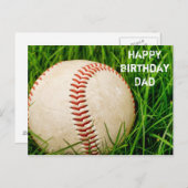 Bonne carte postale de baseball papa anniversaire (Devant / Derrière)