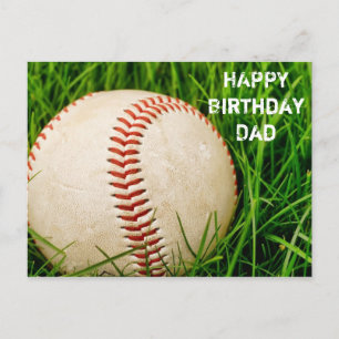 Bonne carte postale de baseball papa anniversaire