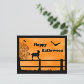 Bonne carte postale de chat Halloween (Debout devant)