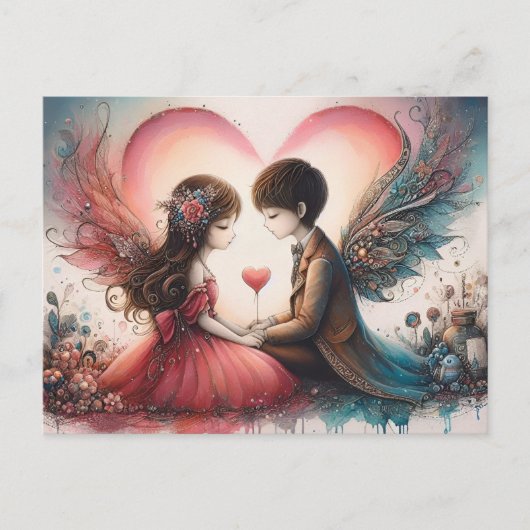 Bonne carte postale de la Saint-Valentin (Devant)
