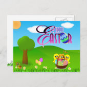 Bonne carte postale de Pâques (Devant / Derrière)