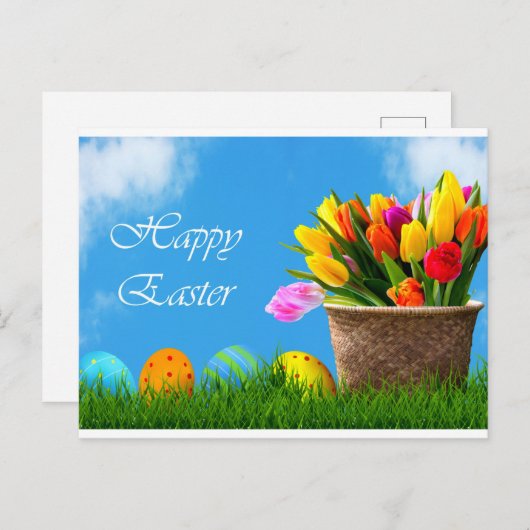 Bonne carte postale de Pâques (Devant / Derrière)