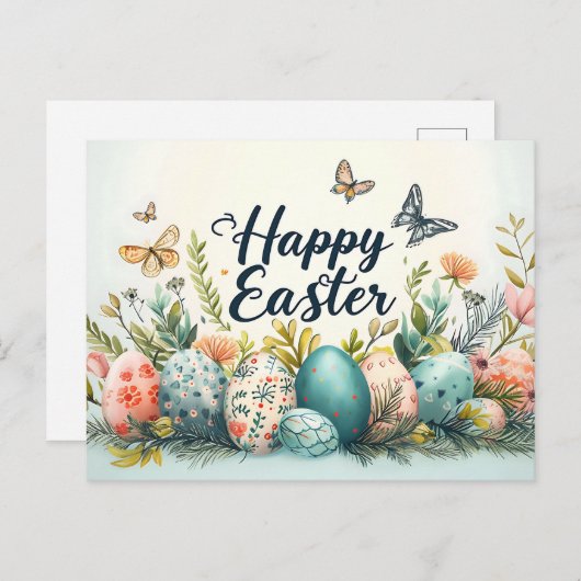 Bonne carte postale de Pâques (Devant / Derrière)