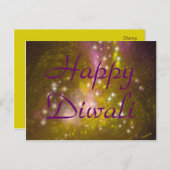 Bonne carte postale Diwali. (Devant / Derrière)