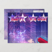 Bonne carte postale du 4 juillet (Devant / Derrière)