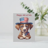 Bonne carte postale du 4 juillet (Debout devant)