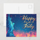 Bonne Carte Postale Du 4 Juillet (Devant / Derrière)