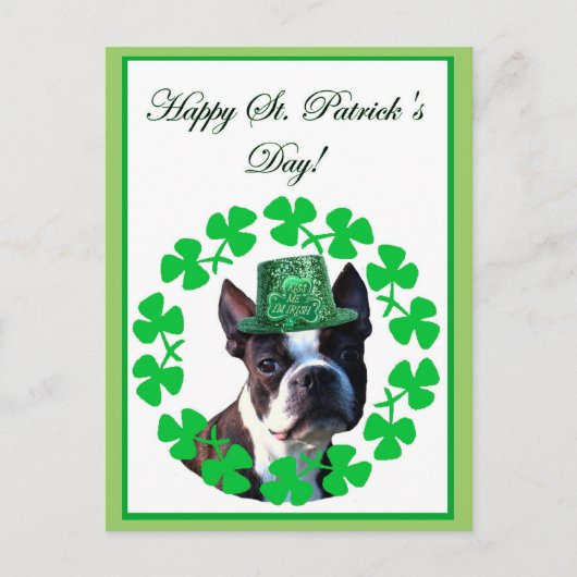 Bonne carte postale du jour de saint Patrick (Devant)