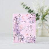 Bonne carte postale Fleur sauvage d'aquarelle d'an (Debout devant)