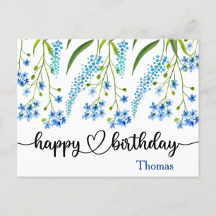 Bonne carte postale Fleurs sauvages d'anniversaire