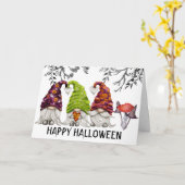 Bonne carte postale Gnomes Halloween (Fleur jaune)