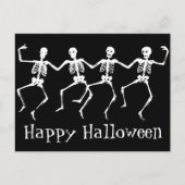 Bonne carte postale Halloween avec Skeletons dansa (Devant)