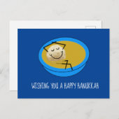 Bonne carte postale Hanoukka (Devant / Derrière)