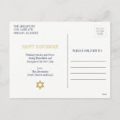 Bonne carte postale Hanoukka Chanukah Holiday (Dos)