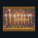 Bonne carte postale Hanoukka Menorah<br><div class="desc">Ne pouvez-vous pas leur rendre visite à cet Hanoukka ? Envoyez-leur cette belle Hanoukka Post Card.</div>