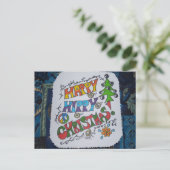 Bonne Carte postale hippy de Noël. (Debout devant)