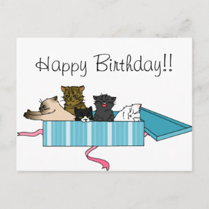 Bonne carte postale Kitty Anniversaire